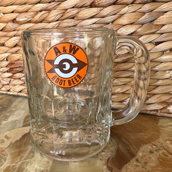 A&W Vtg Thick Glass Stein - Picture 1 of 7